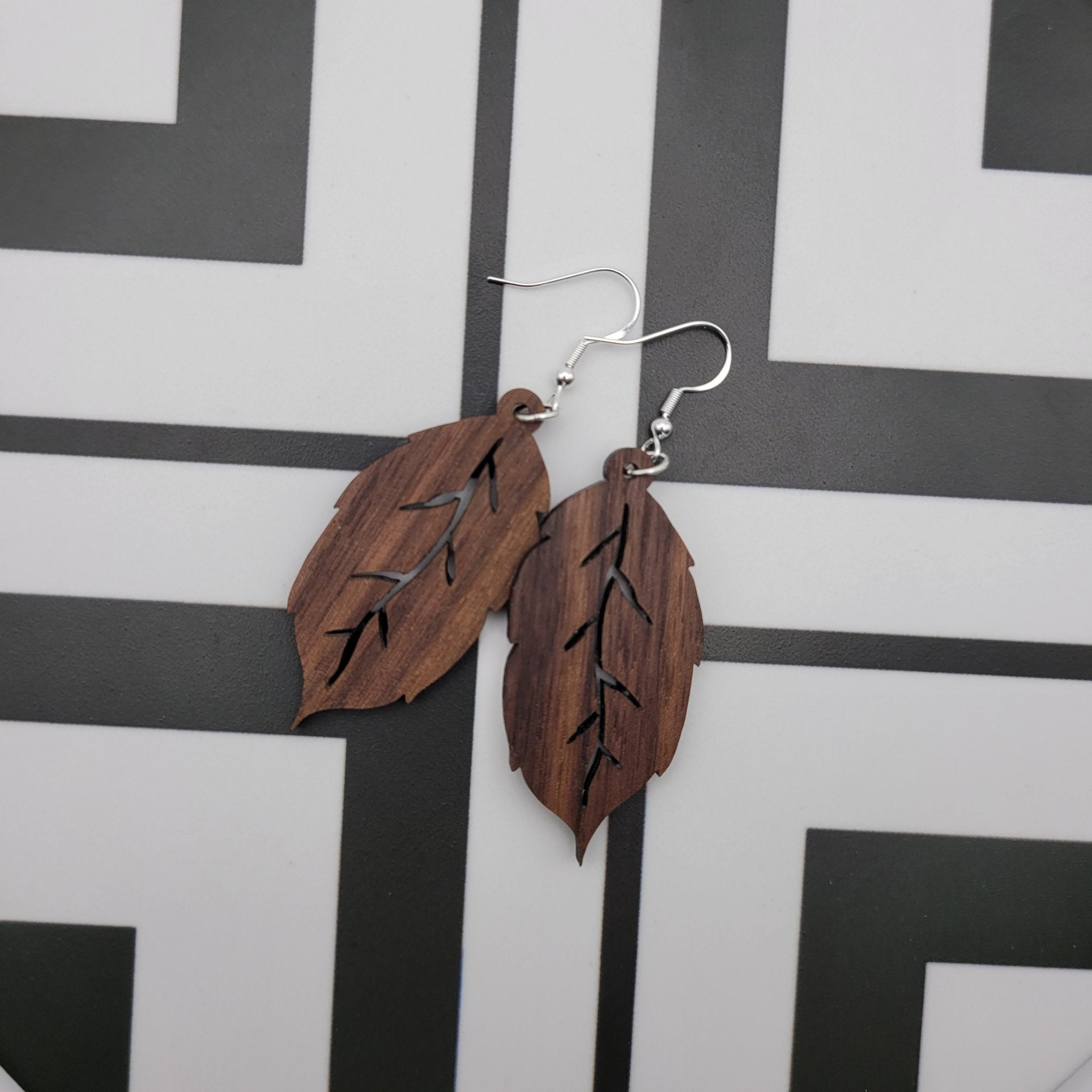 Suparna Wood Earrings - 4 Arrows Creations
