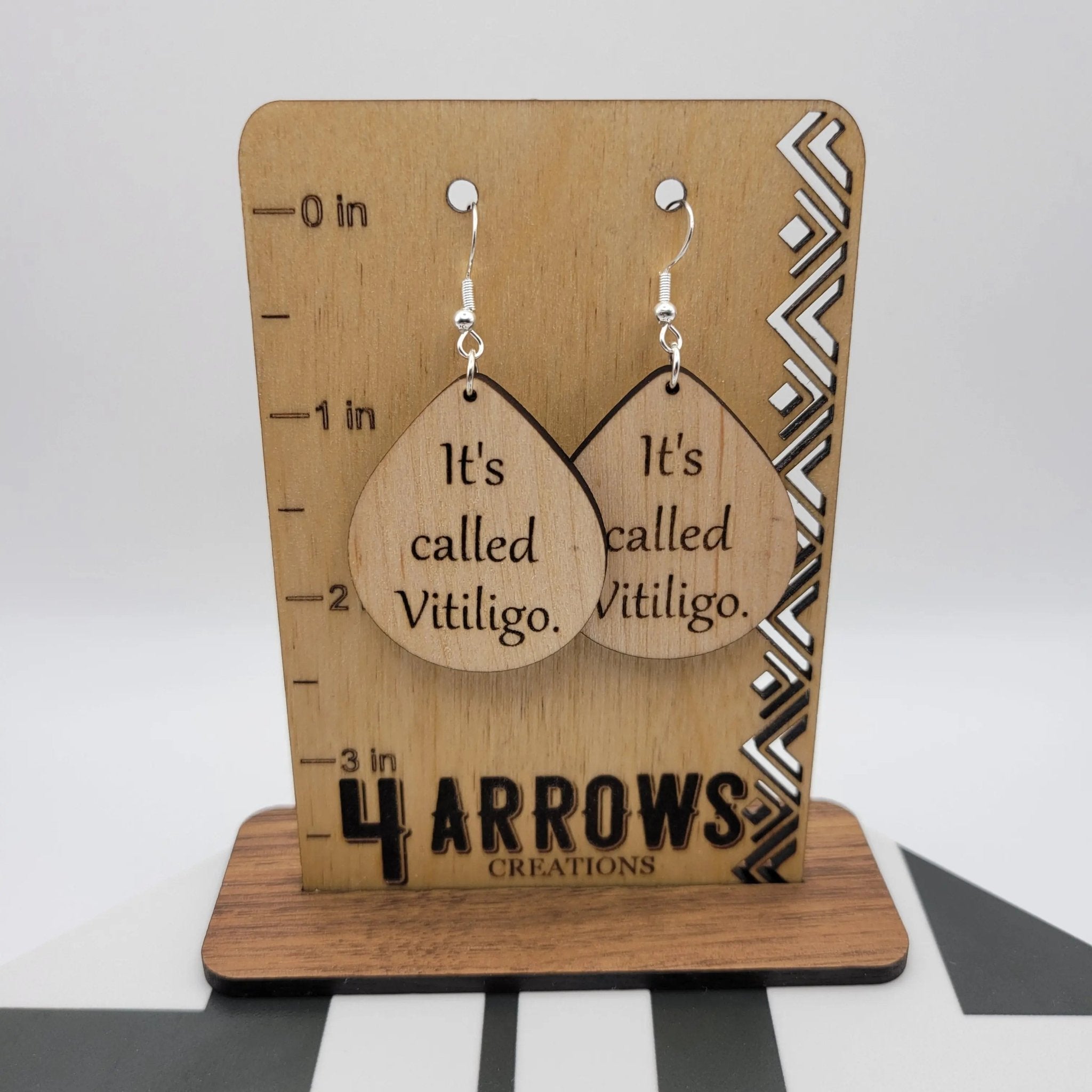 The Tiffany Vitiligo Earrings (round) - 4 Arrows Creations