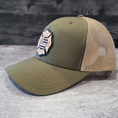 The Firefighter Wooden Patch Hat