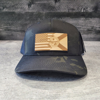 Florida Patriot Wooden Patch Hat