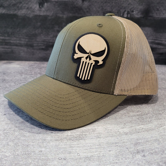 The Skull Wooden Patch Hat