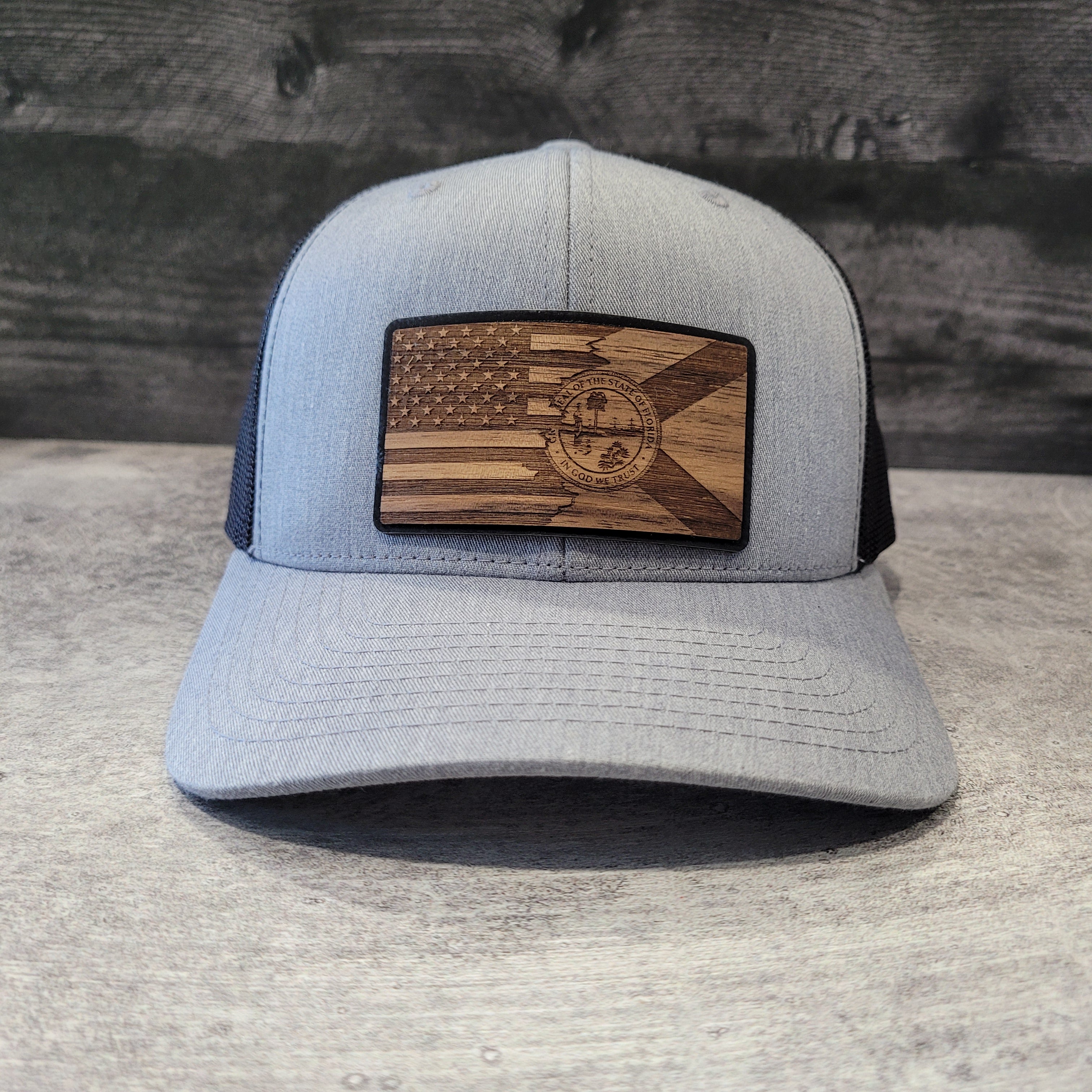 Florida Patriot Wooden Patch Hat