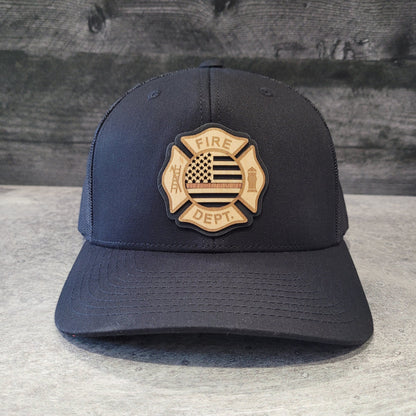 The Firefighter Wooden Patch Hat