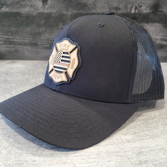 The Firefighter Wooden Patch Hat