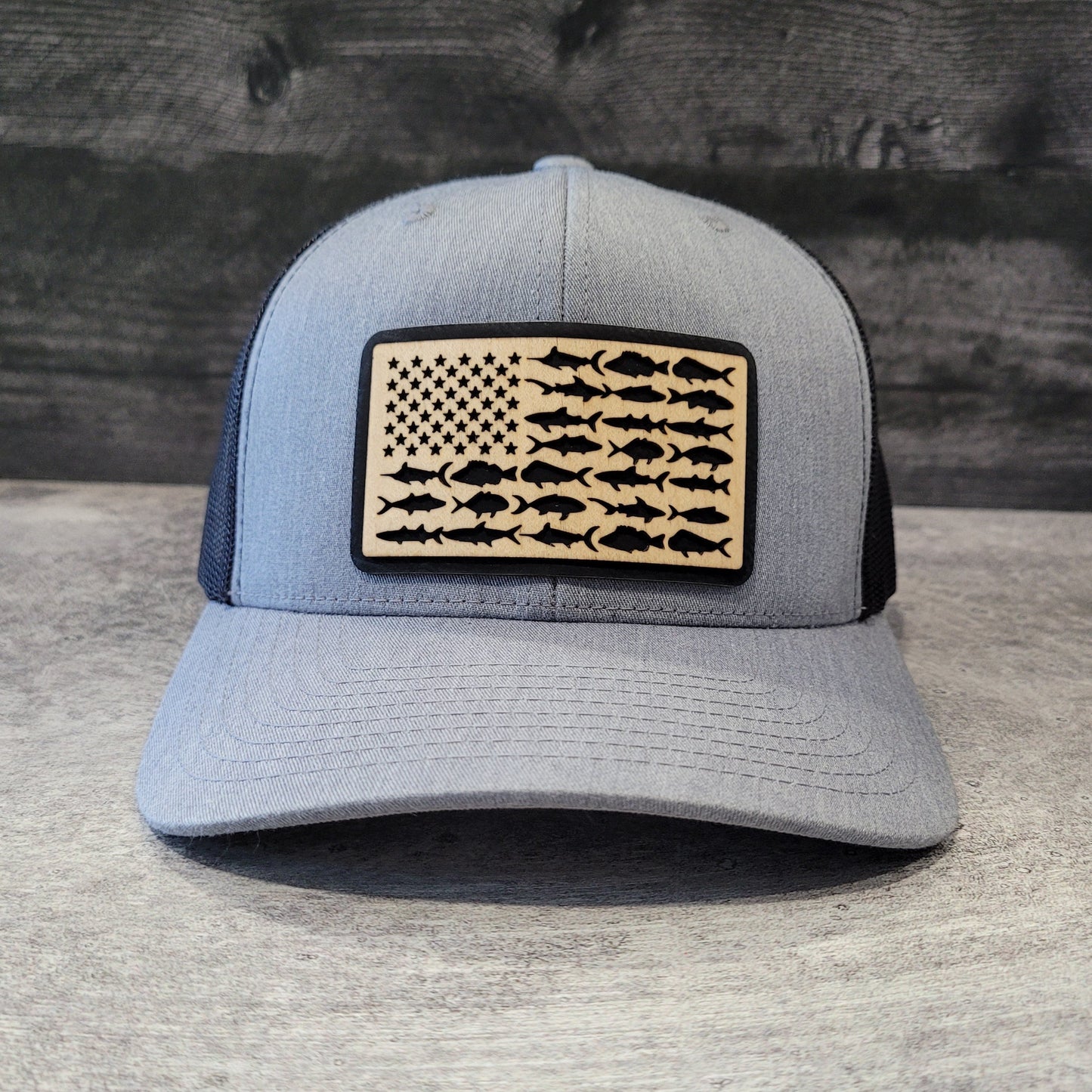 The American Angler Wooden Patch Hat