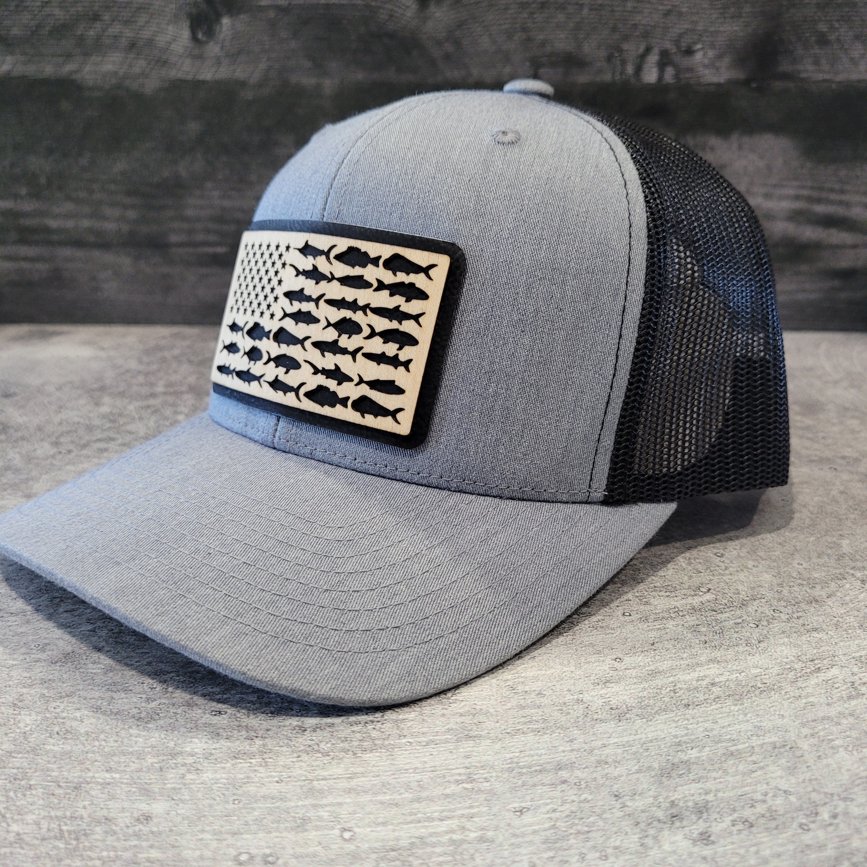 The American Angler Wooden Patch Hat