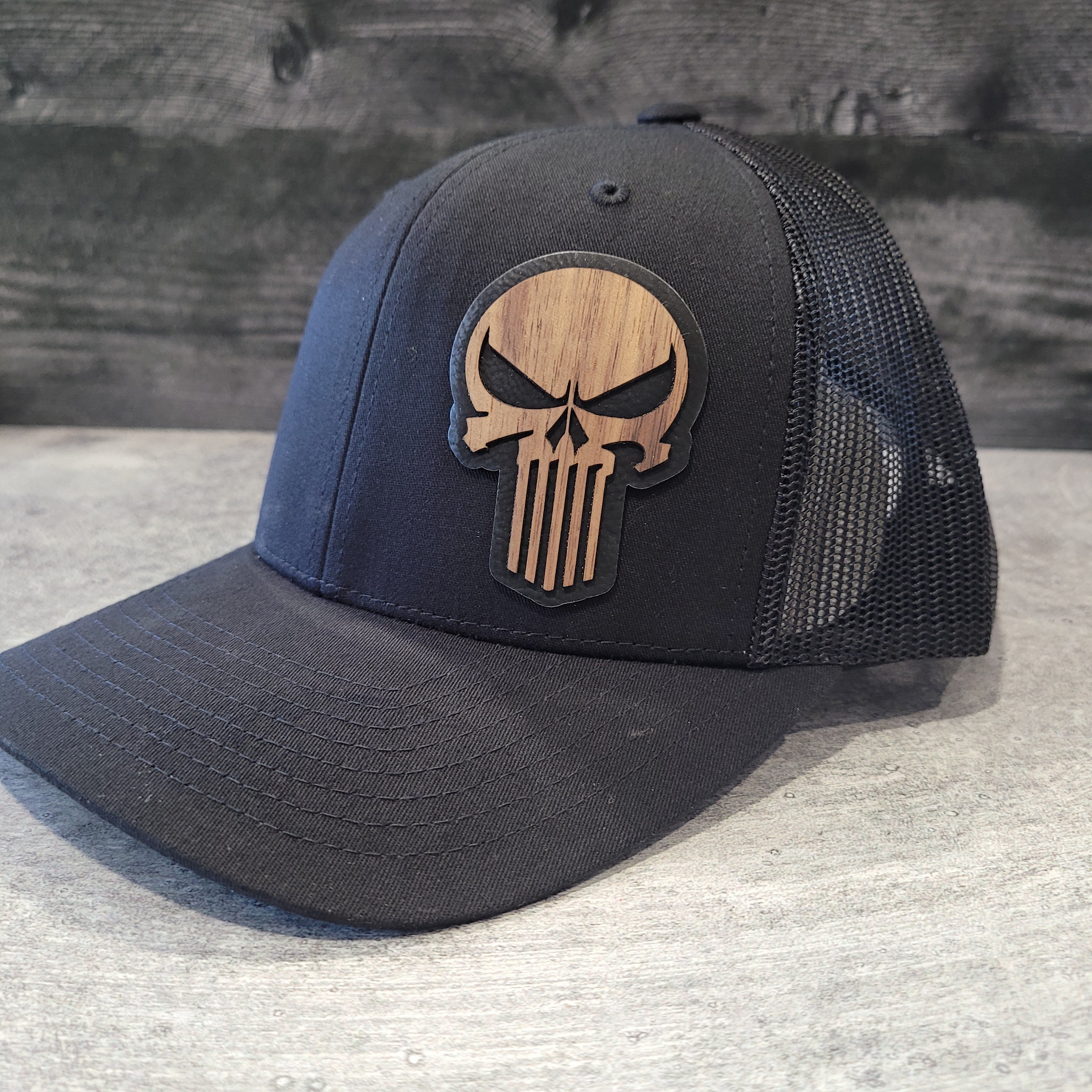 The Skull Wooden Patch Hat