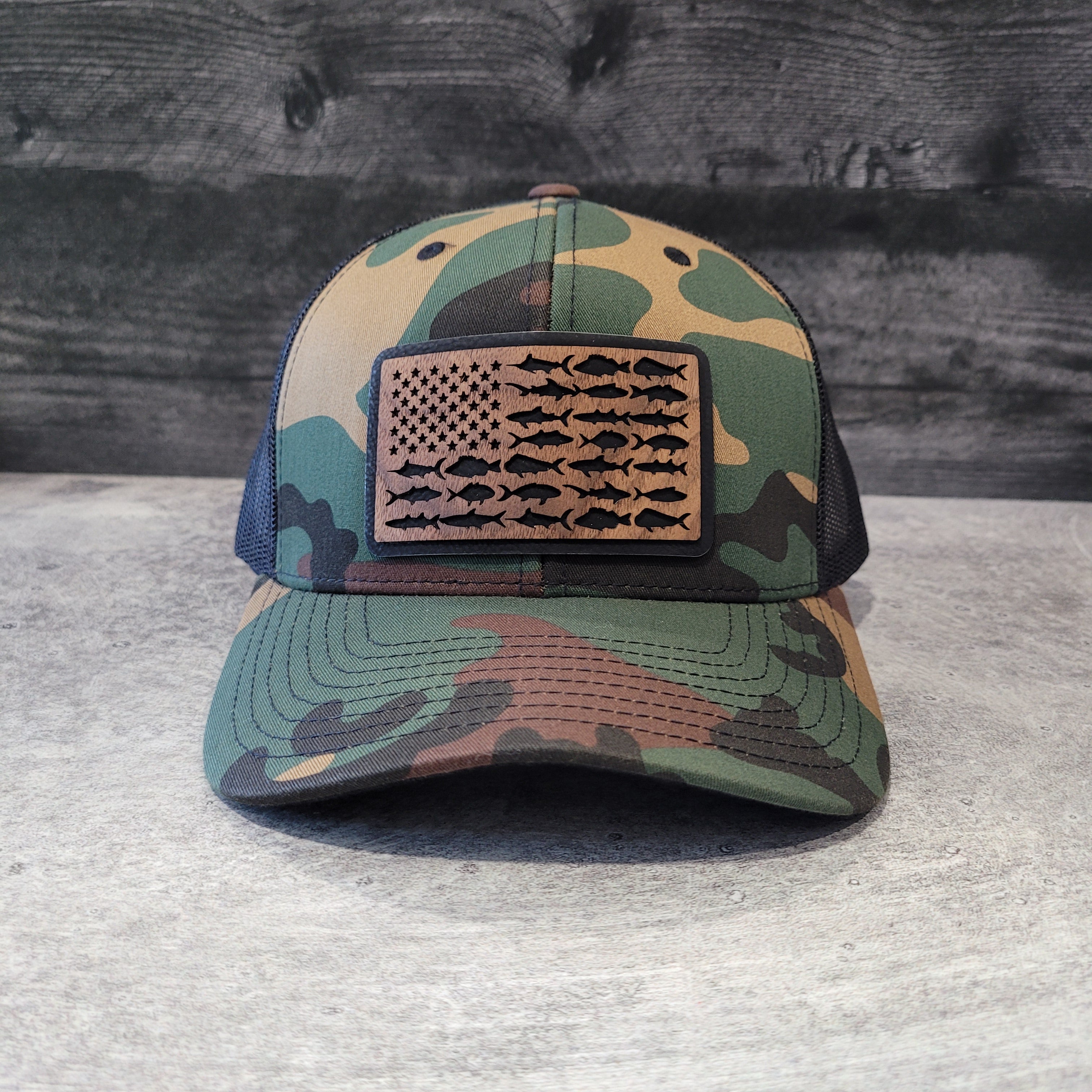 The American Angler Wooden Patch Hat