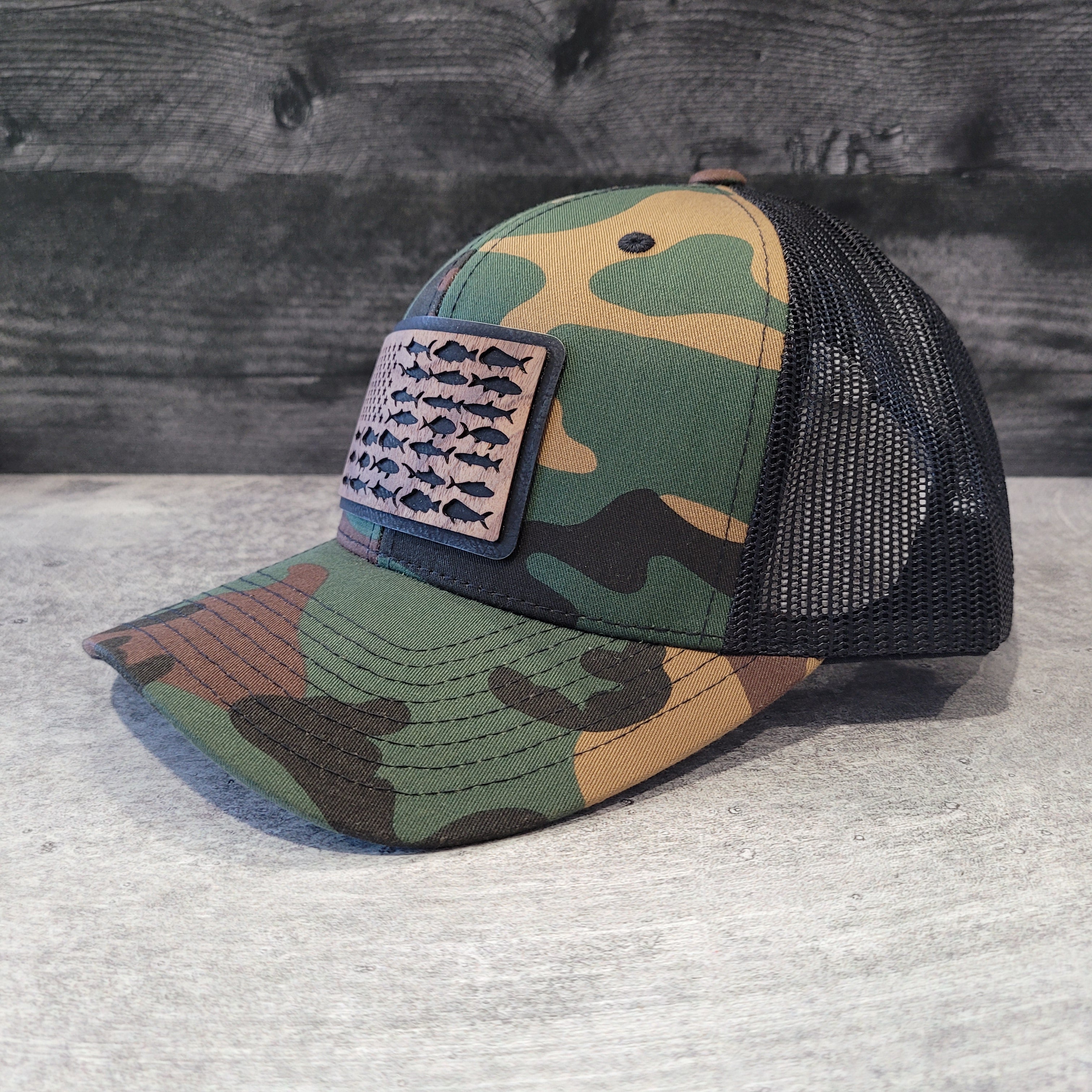 The American Angler Wooden Patch Hat