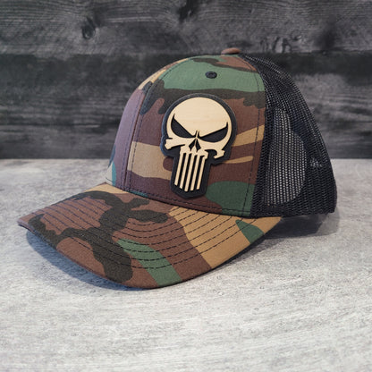 The Skull Wooden Patch Hat