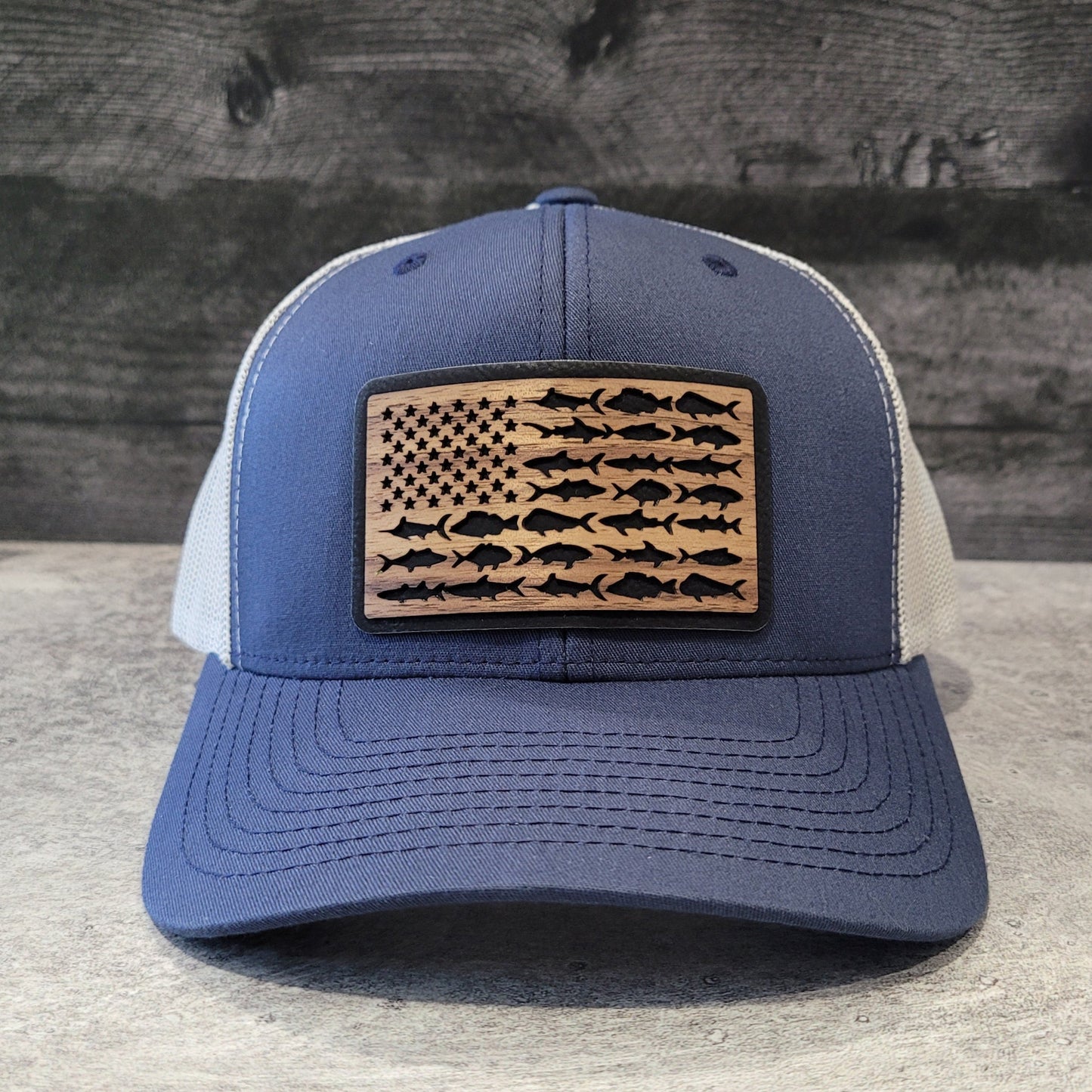 The American Angler Wooden Patch Hat