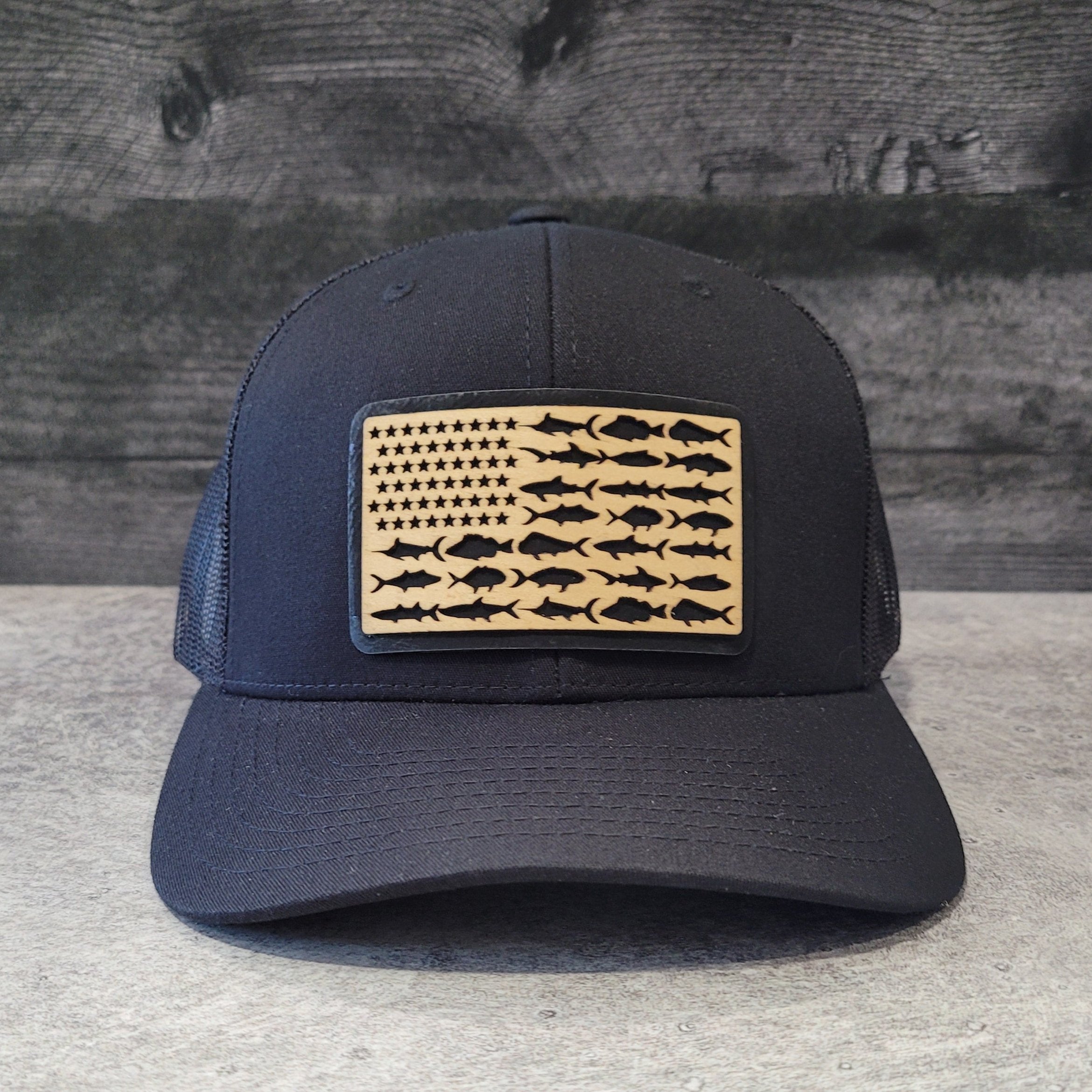 The American Angler Wooden Patch Hat