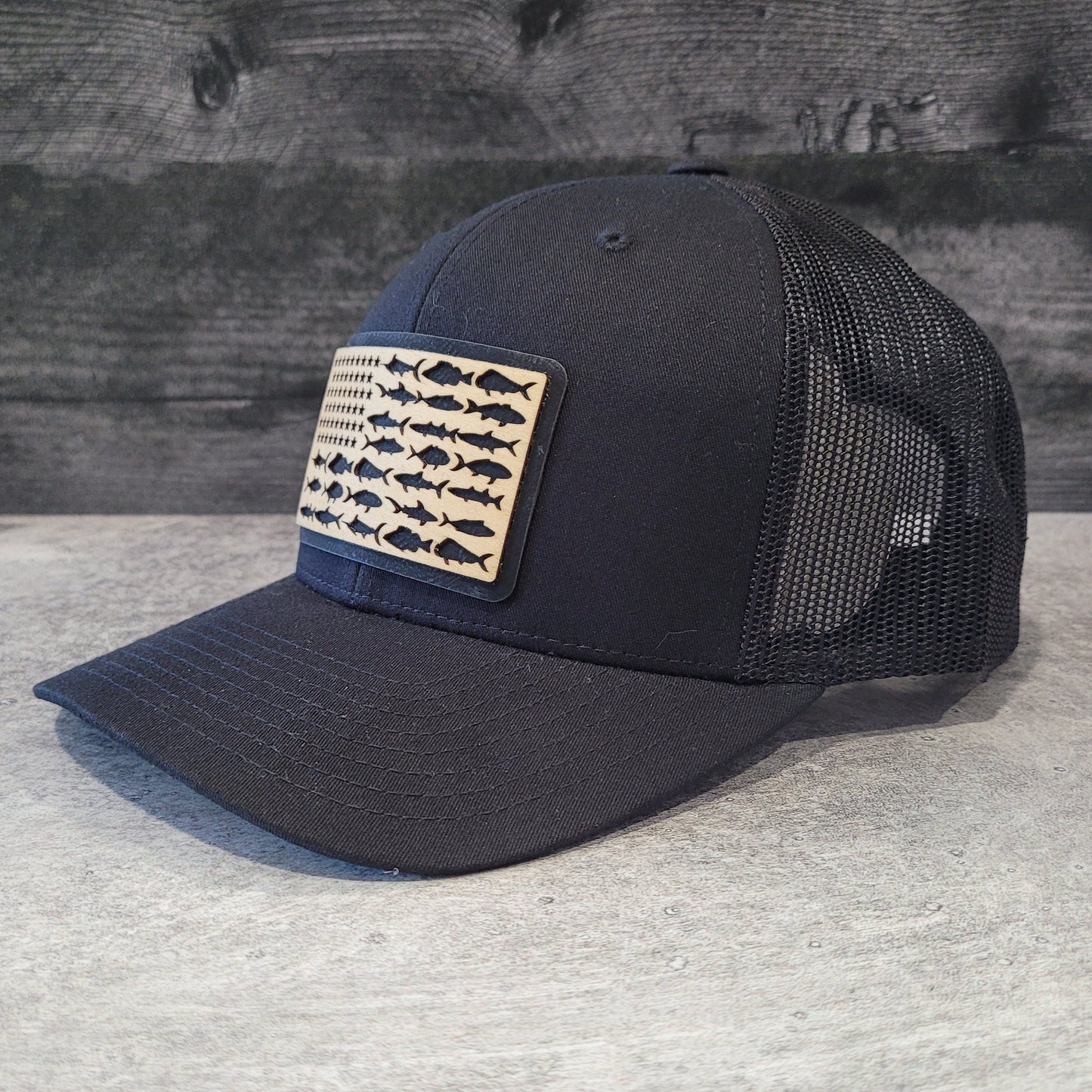 The American Angler Wooden Patch Hat