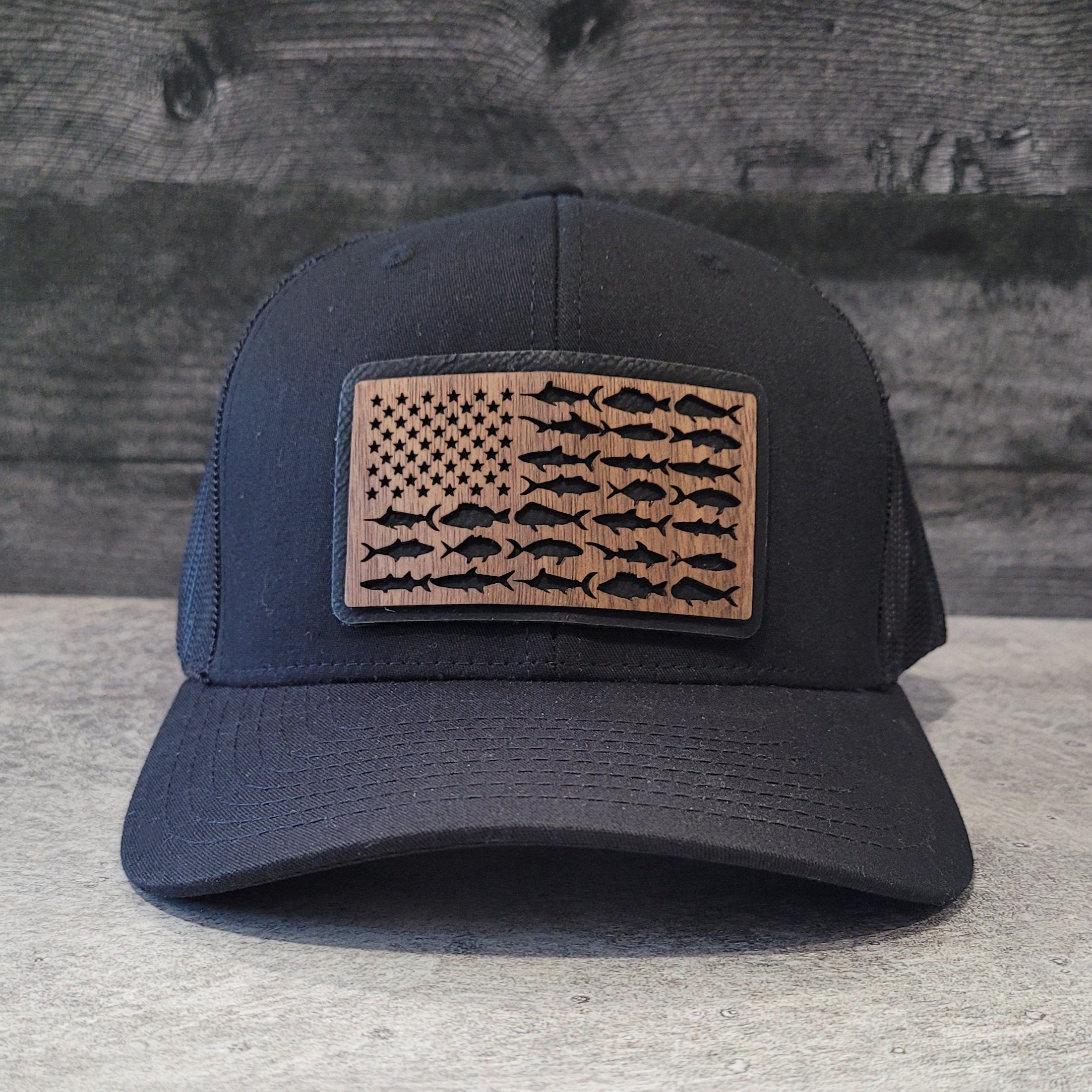 The American Angler Wooden Patch Hat