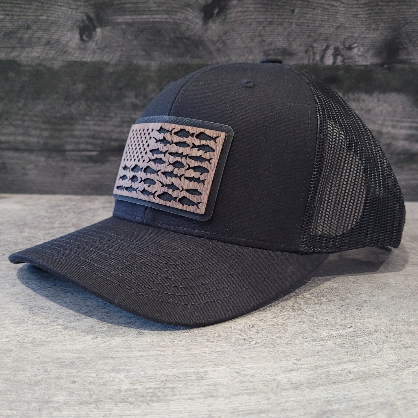 The American Angler Wooden Patch Hat