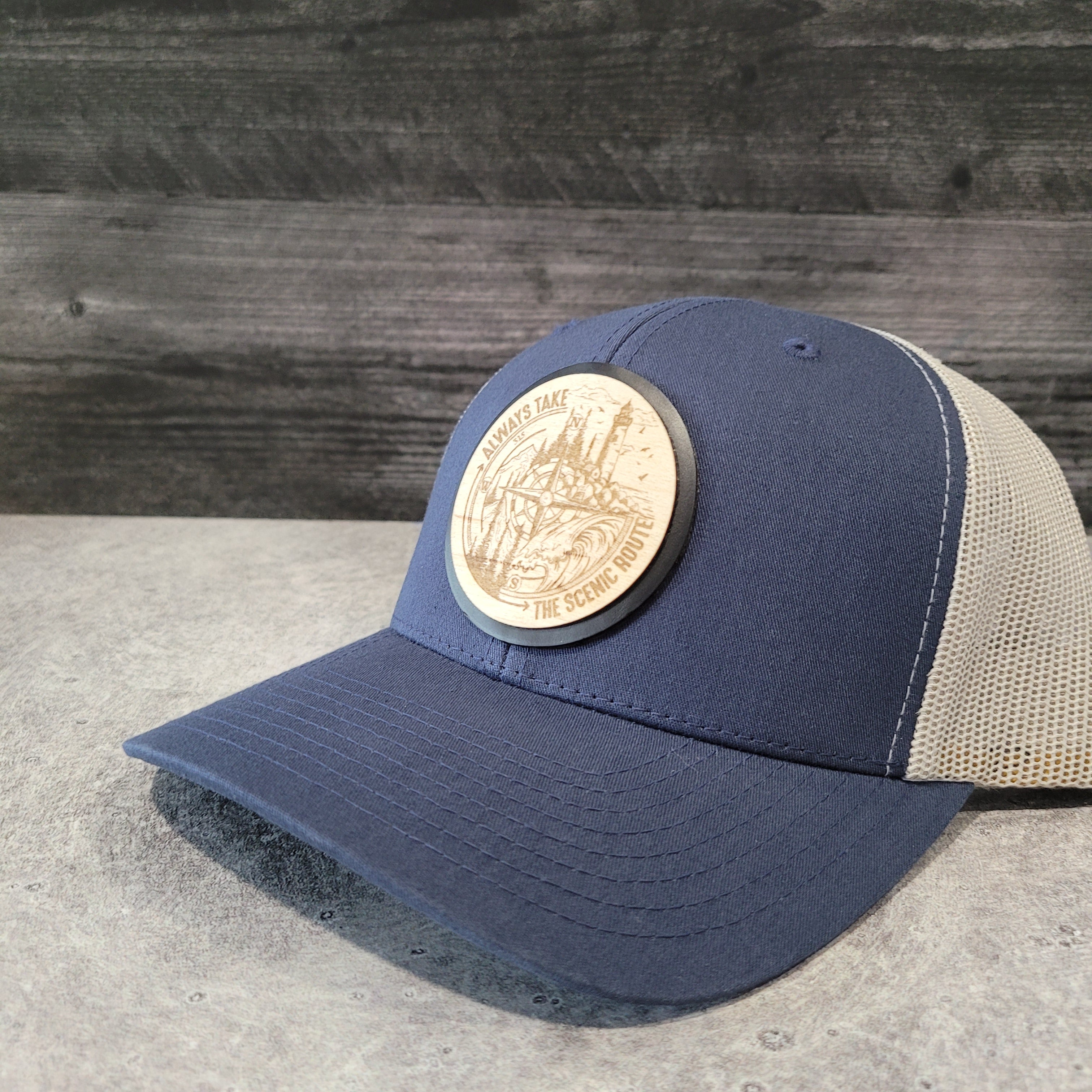 The Scenic Route Wooden Patch Hat