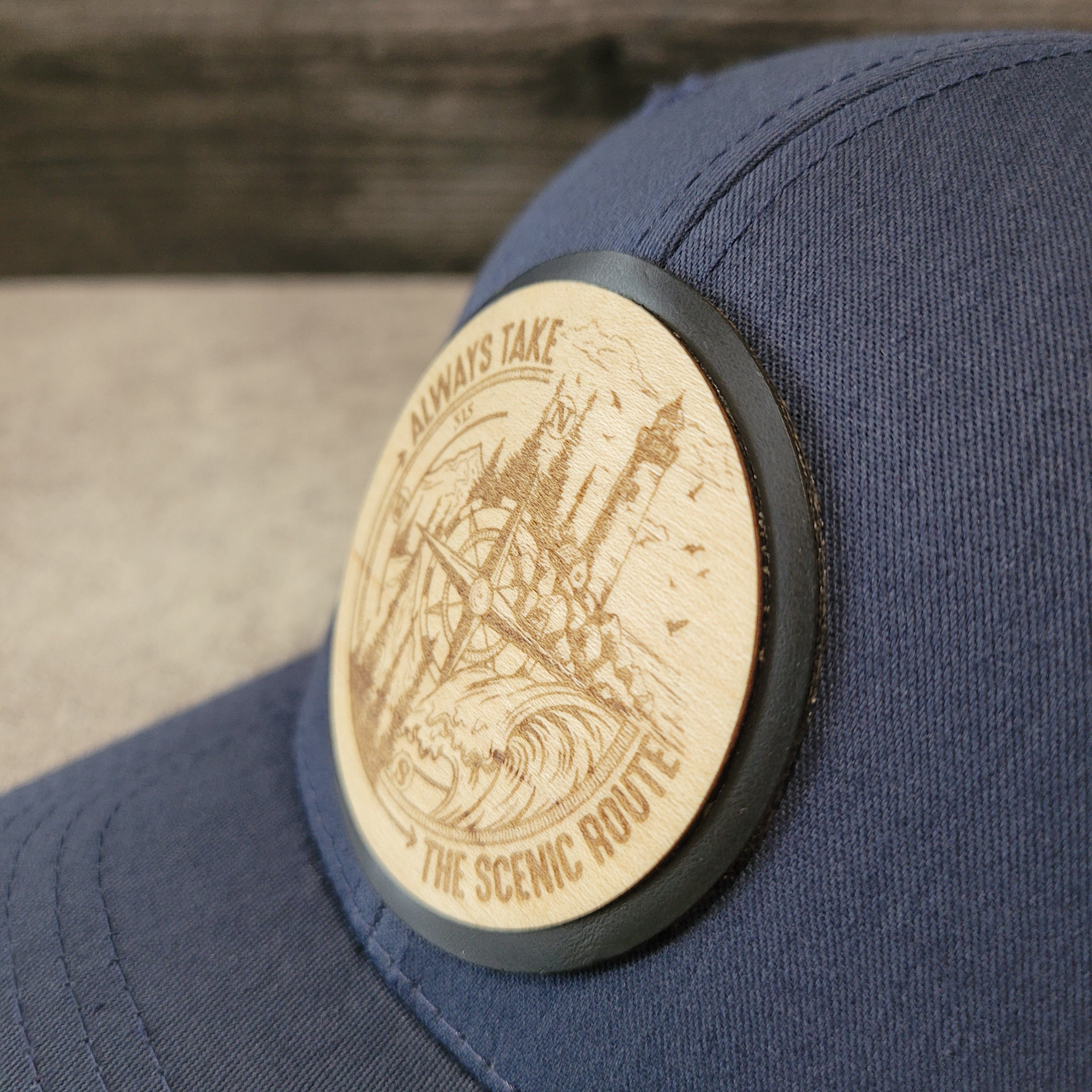 The Scenic Route Wooden Patch Hat