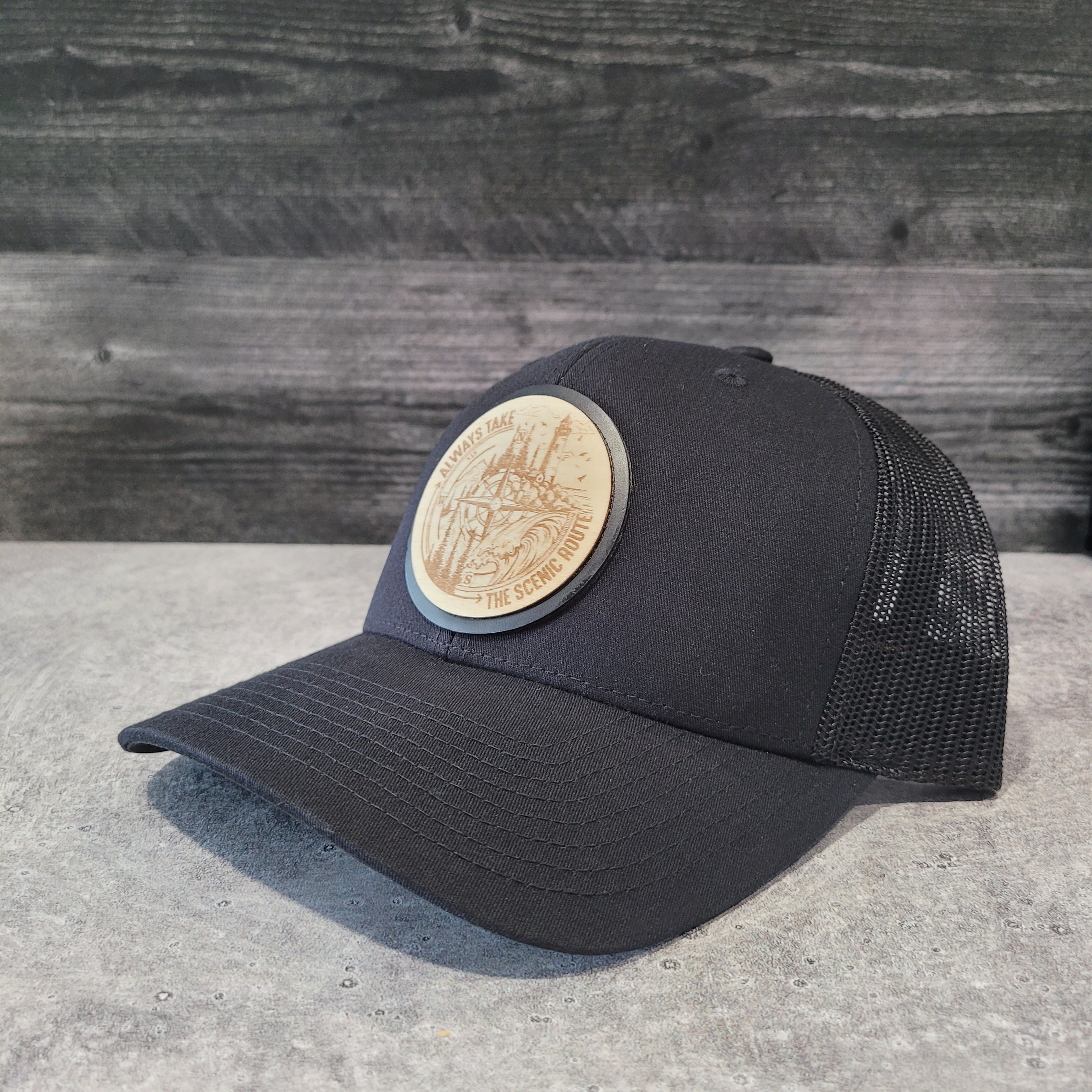 The Scenic Route Wooden Patch Hat