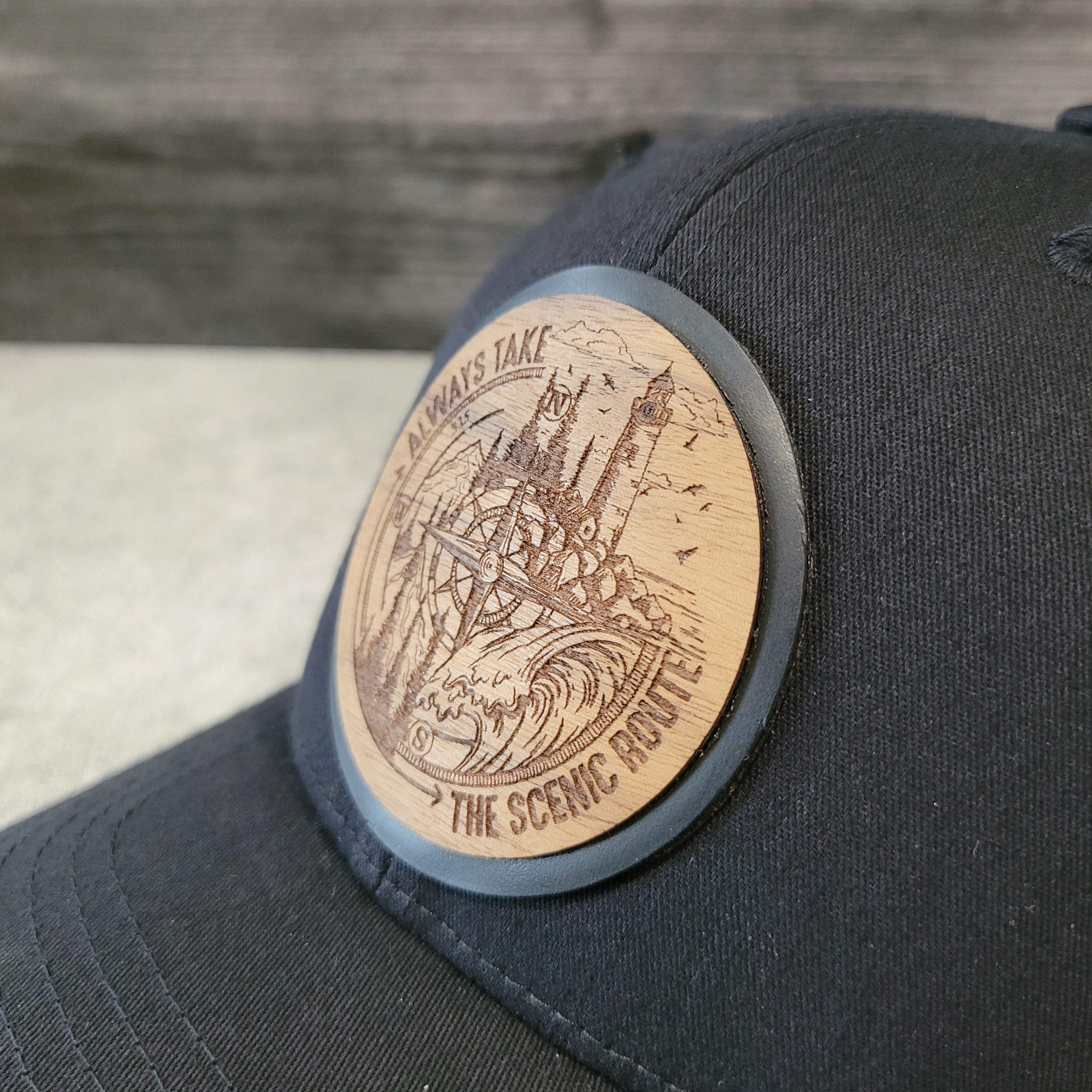 The Scenic Route Wooden Patch Hat