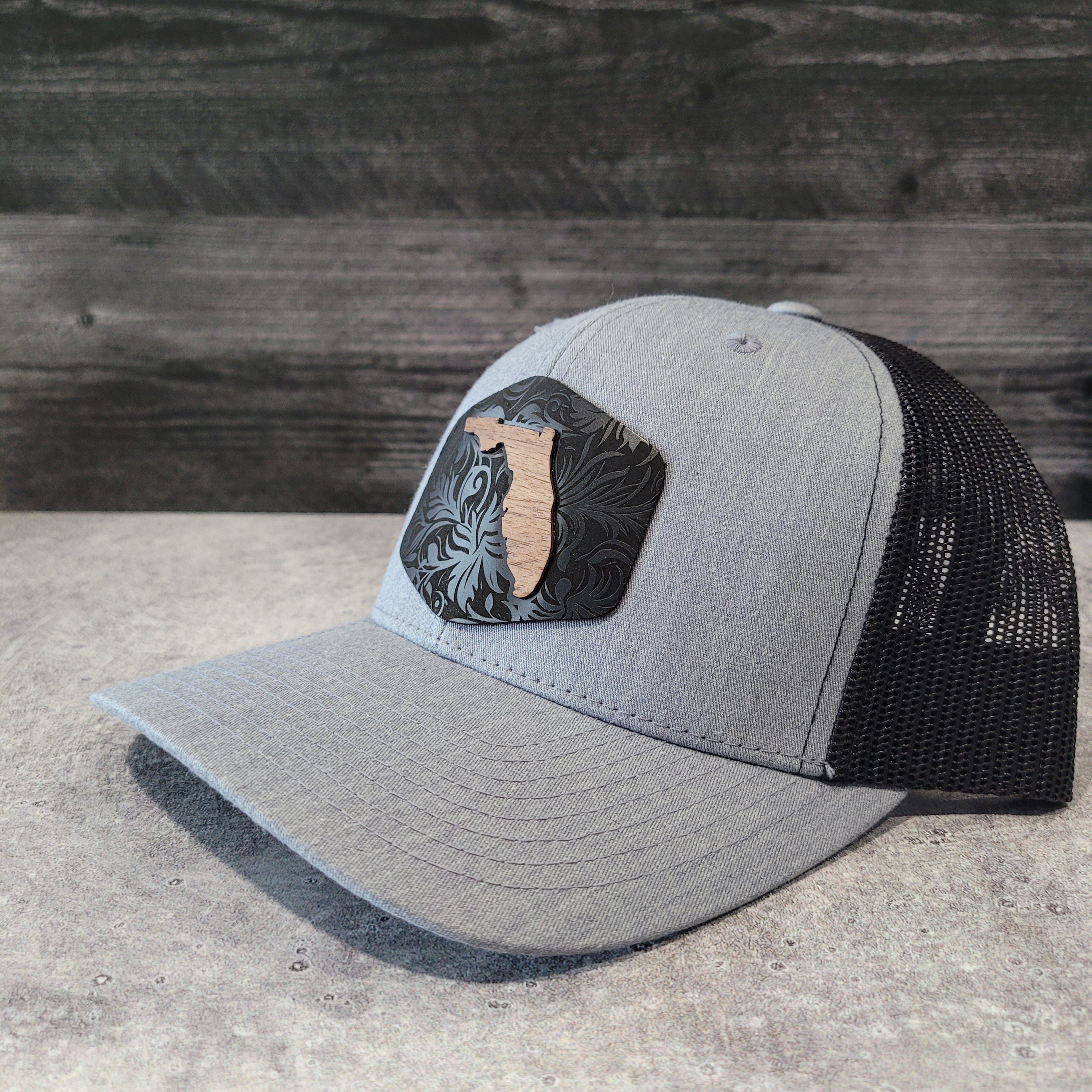 Florida Tropics Wooden Patch Hat