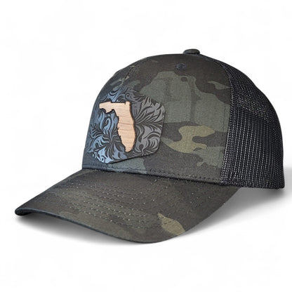 🌴Florida Tropics Wooden Patch Hat – Where Coastal Cool Meets Craftsmanship