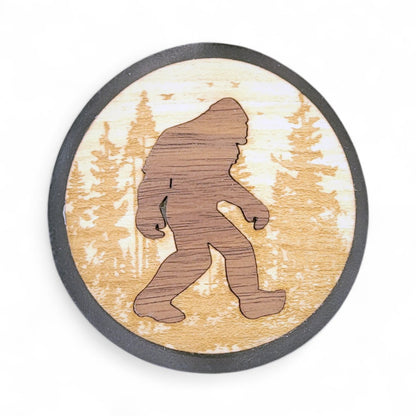 🦶🌲 The Hide Seek Champion – Bigfoot Wooden Patch Hat