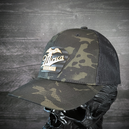 🦅 ‘Merica – Patriotic Wooden Patch Trucker Hat