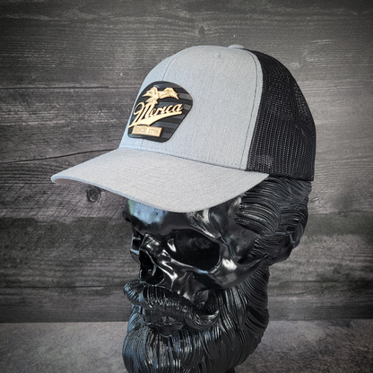 🦅 ‘Merica – Patriotic Wooden Patch Trucker Hat
