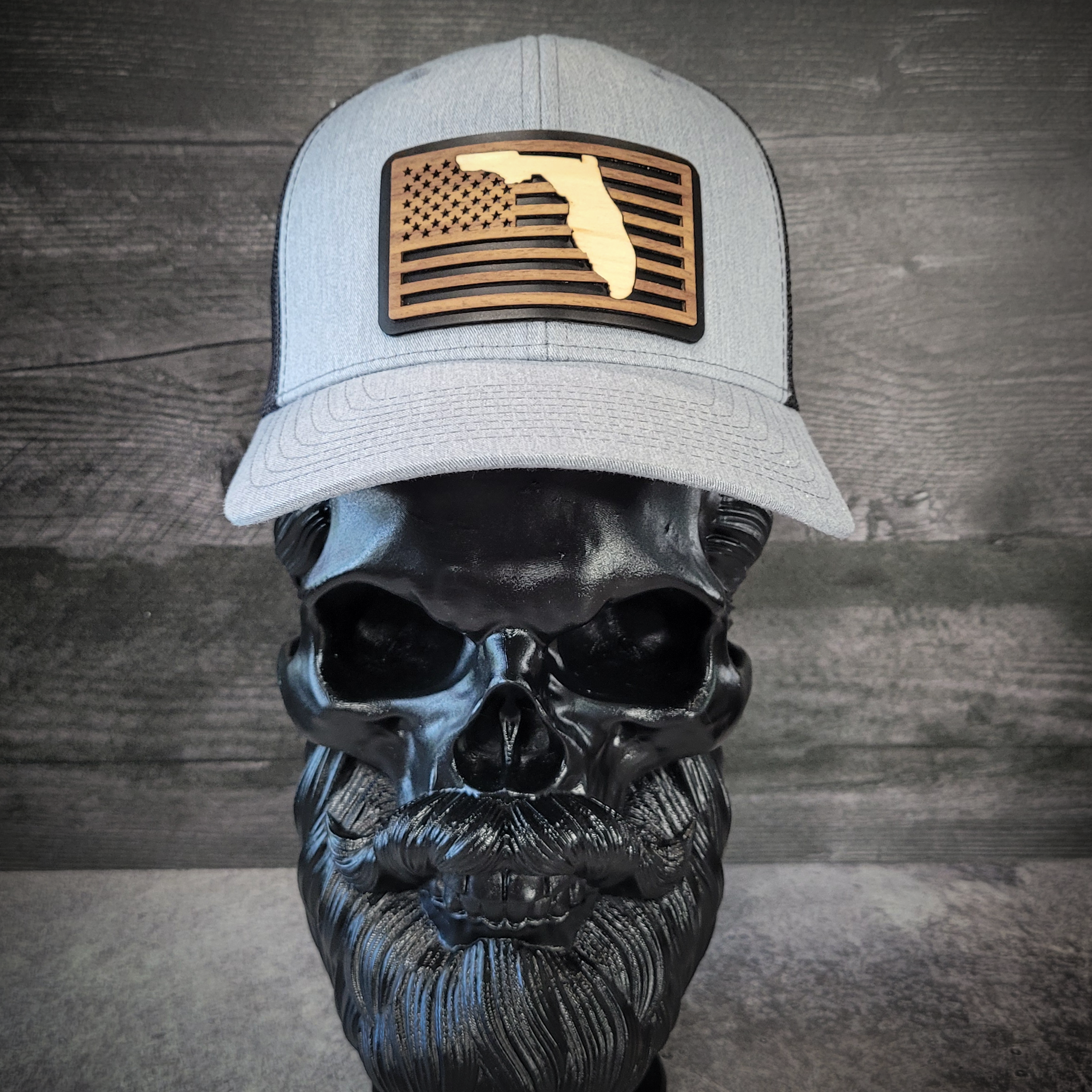 🌴Stars &Stripes: Florida Edition – Wooden Patch Hat
