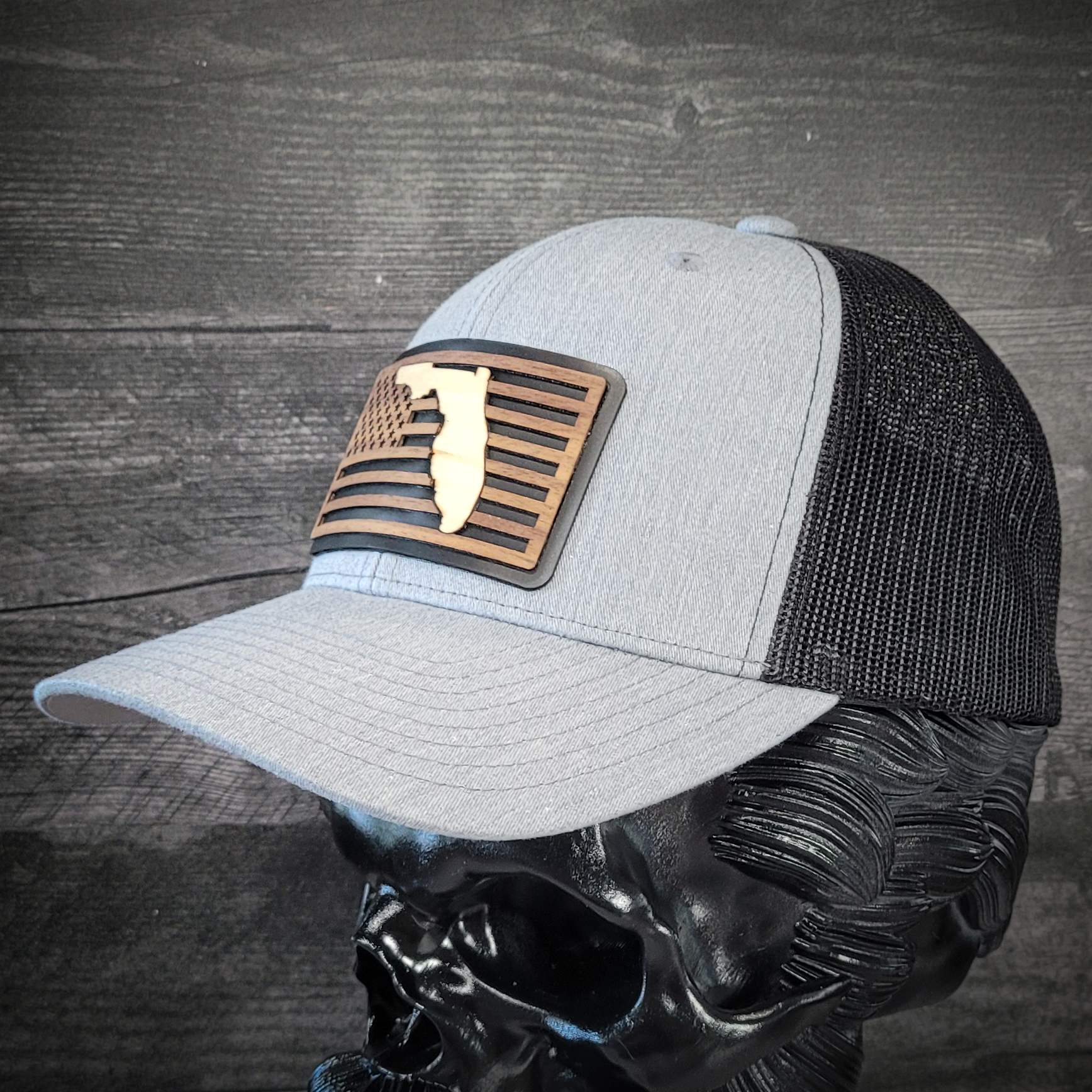 🌴Stars &Stripes: Florida Edition – Wooden Patch Hat