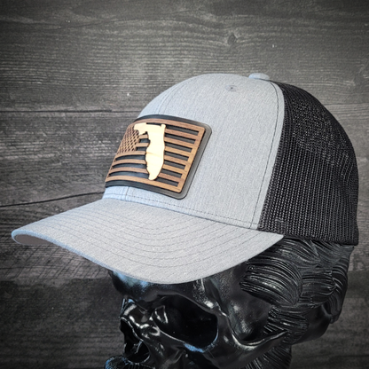 🌴Stars &Stripes: Florida Edition – Wooden Patch Hat