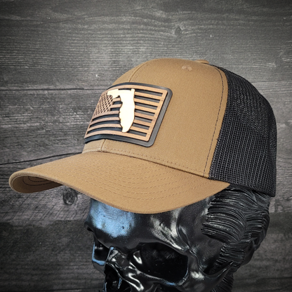 🌴Stars &Stripes: Florida Edition – Wooden Patch Hat