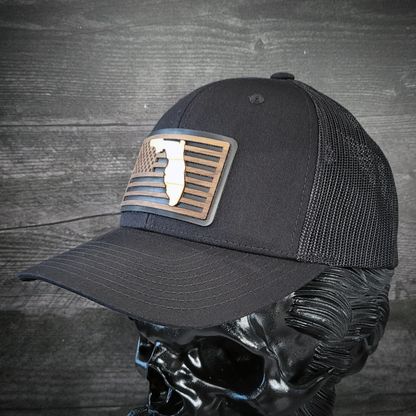 🌴Stars &Stripes: Florida Edition – Wooden Patch Hat
