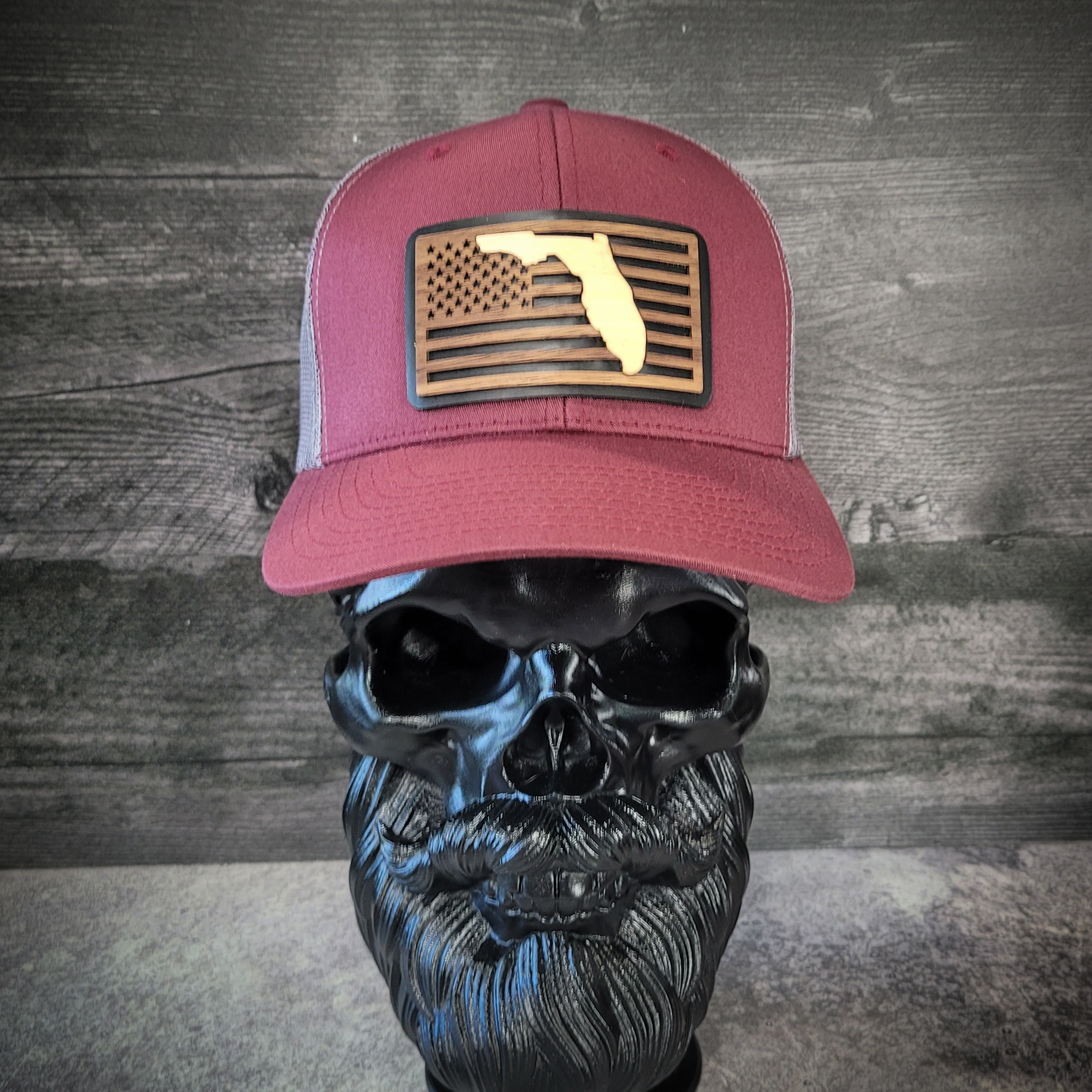 🌴Stars &Stripes: Florida Edition – Wooden Patch Hat