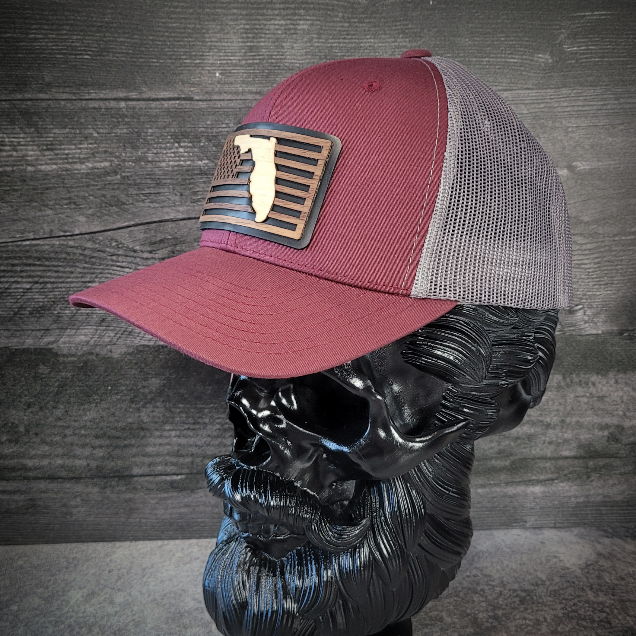 🌴Stars &Stripes: Florida Edition – Wooden Patch Hat