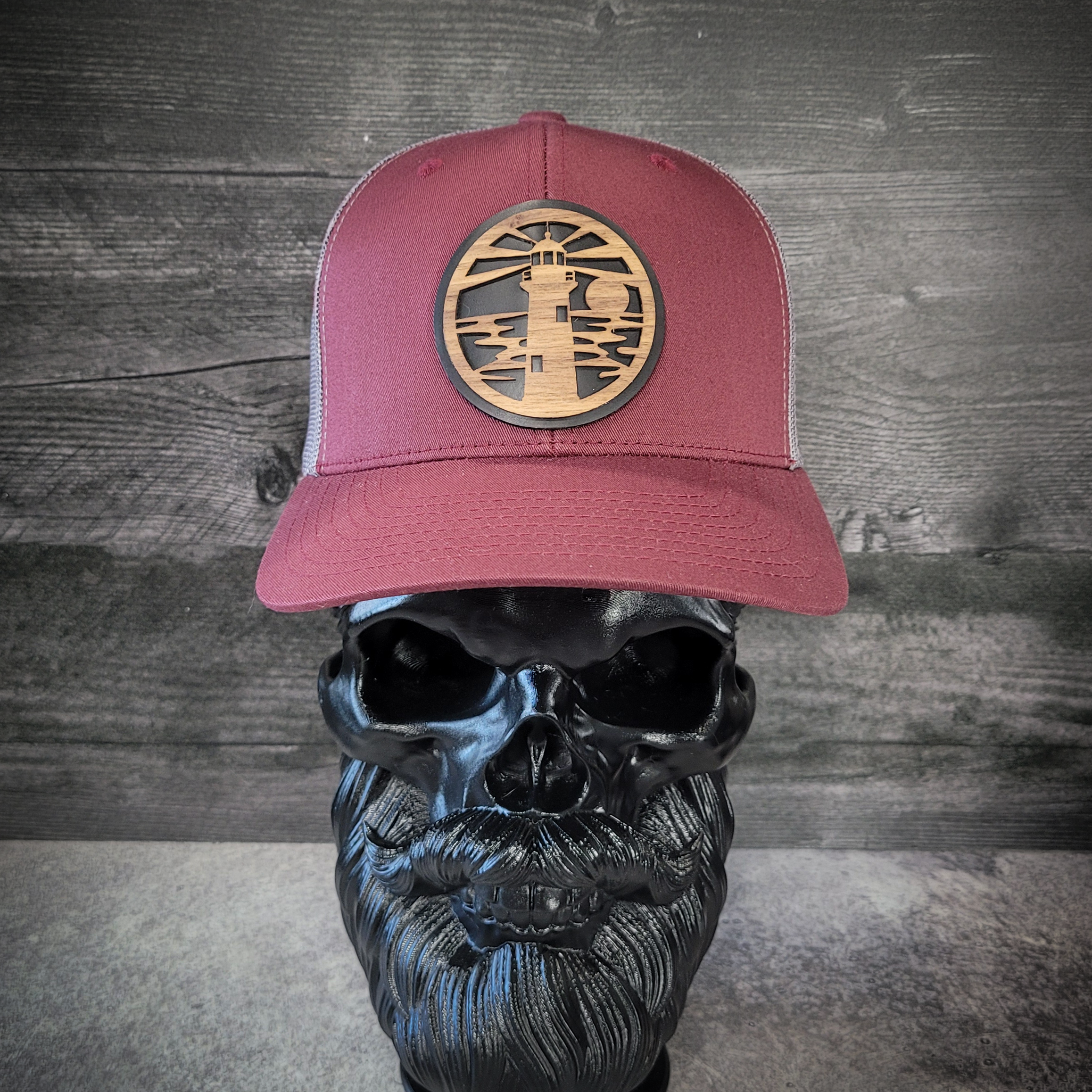 🌊🗺️ The Jupiter Lighthouse – Wooden Patch Trucker Hat