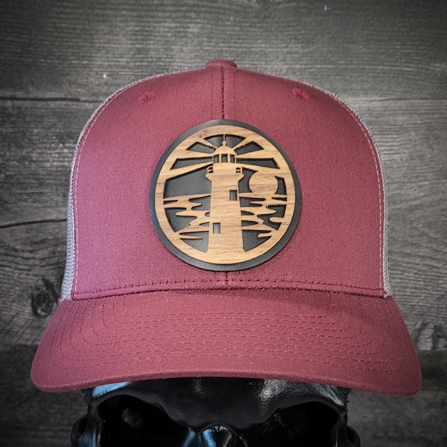 🌊🗺️ The Jupiter Lighthouse – Wooden Patch Trucker Hat