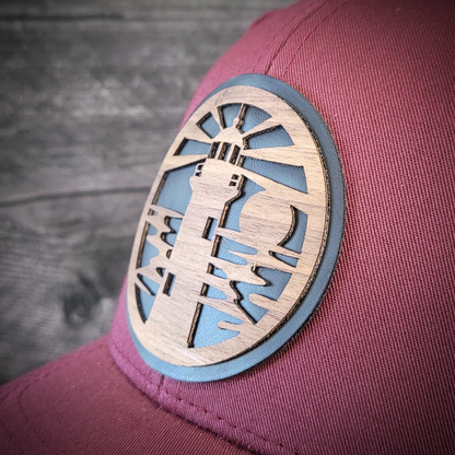 🌊🗺️ The Jupiter Lighthouse – Wooden Patch Trucker Hat