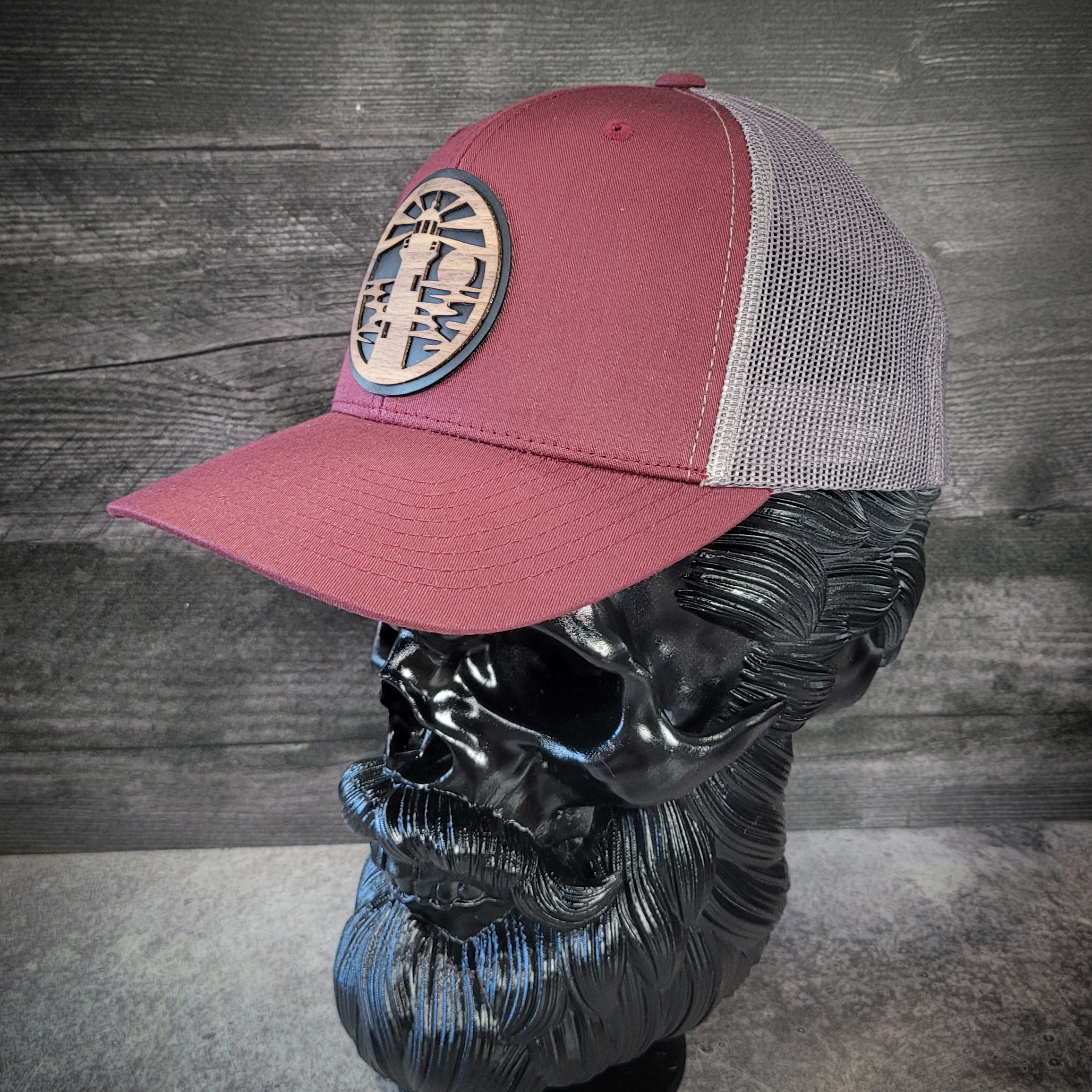 🌊🗺️ The Jupiter Lighthouse – Wooden Patch Trucker Hat