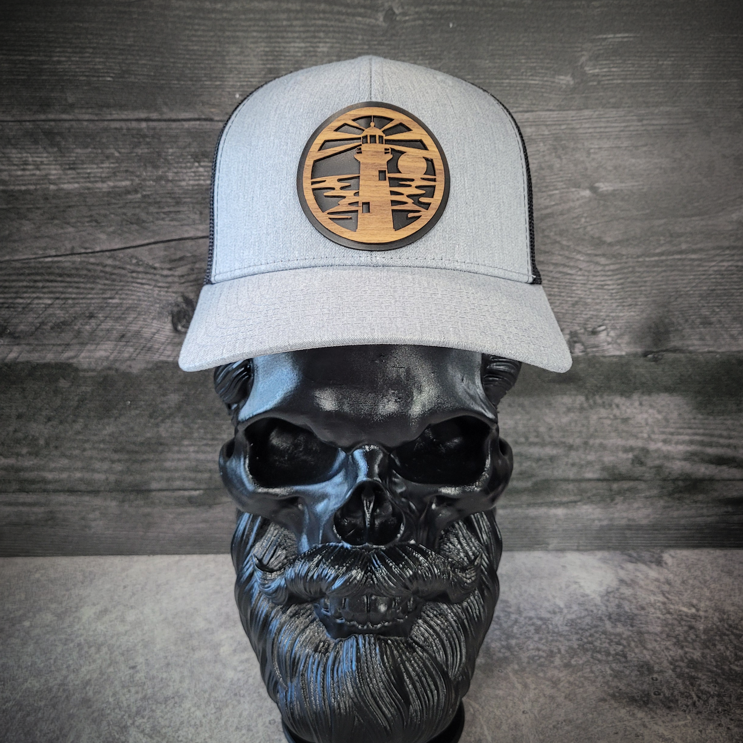 🌊🗺️ The Jupiter Lighthouse – Wooden Patch Trucker Hat