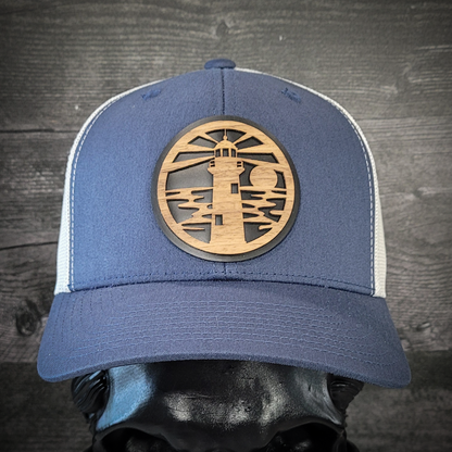 🌊🗺️ The Jupiter Lighthouse – Wooden Patch Trucker Hat