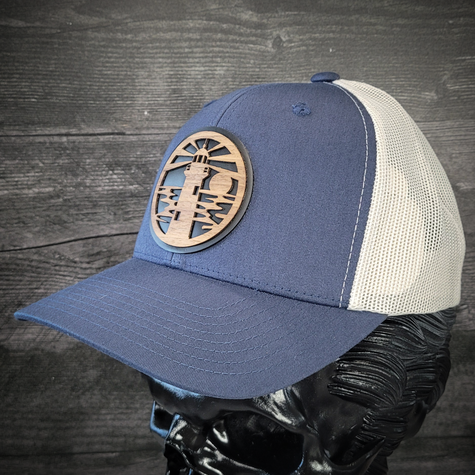 🌊🗺️ The Jupiter Lighthouse – Wooden Patch Trucker Hat