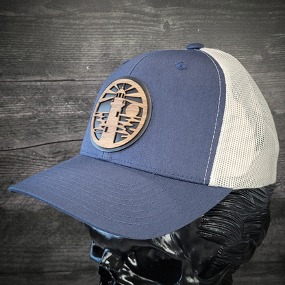 🌊🗺️ The Jupiter Lighthouse – Wooden Patch Trucker Hat