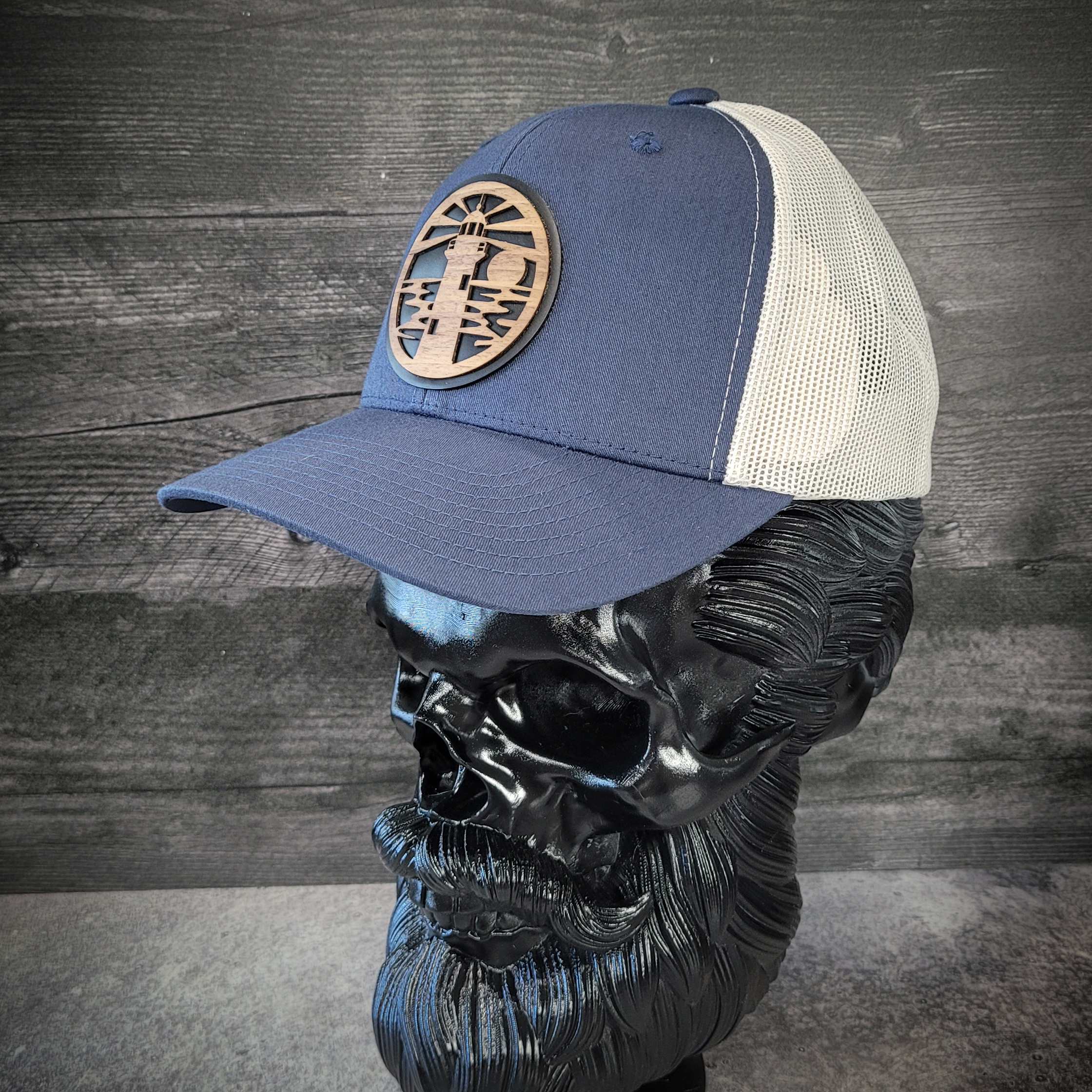 🌊🗺️ The Jupiter Lighthouse – Wooden Patch Trucker Hat