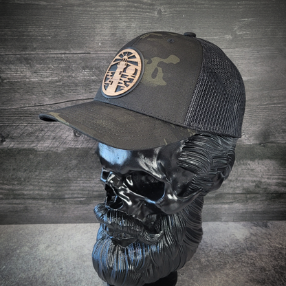 🌊🗺️ The Jupiter Lighthouse – Wooden Patch Trucker Hat