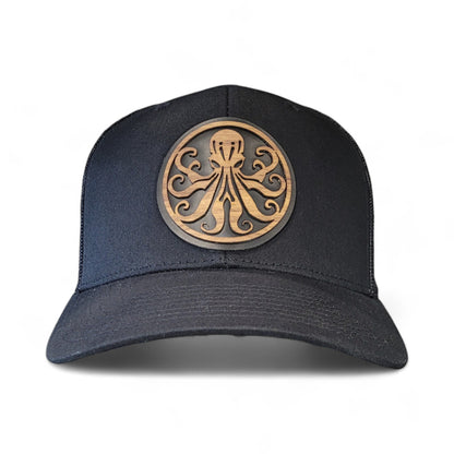 🐙 Octopus Wooden Patch Hat