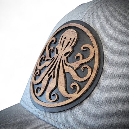 🐙 Octopus Wooden Patch Hat