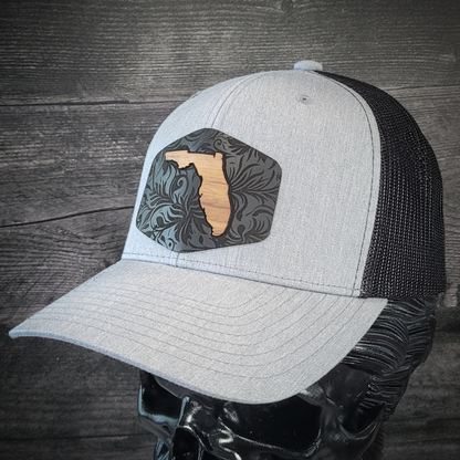 🌴Florida Tropics Wooden Patch Hat – Where Coastal Cool Meets Craftsmanship