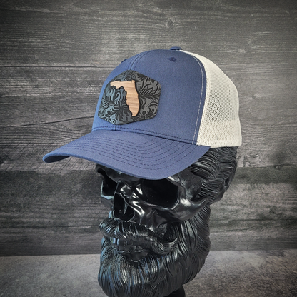 🌴Florida Tropics Wooden Patch Hat – Where Coastal Cool Meets Craftsmanship