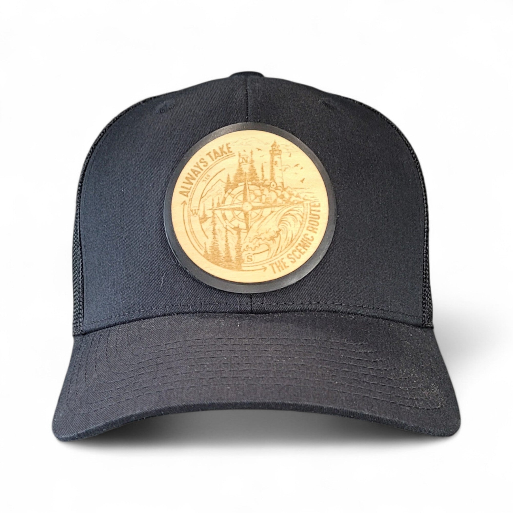The Scenic Route Wooden Patch Hat